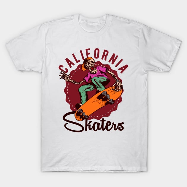 California Skater: A Skeleton Hits the Halfpipe T-Shirt by Wear Your Story